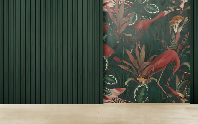 A beautifully designed living room showcasing modern PVC wall panels, enhancing the overall interior design for home.